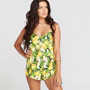 Show Me Your Mumu Rorey Romper- Lemon Citrus- Med